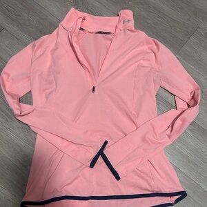 Under Armour Women's Light Pink Quarter-Zip Performance Pullover